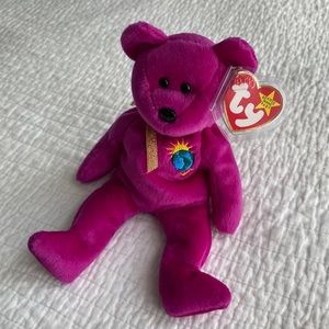 🆕 NEW Authentic Misspelled "Millenium" Ty Beanie Baby Millennium the Bear